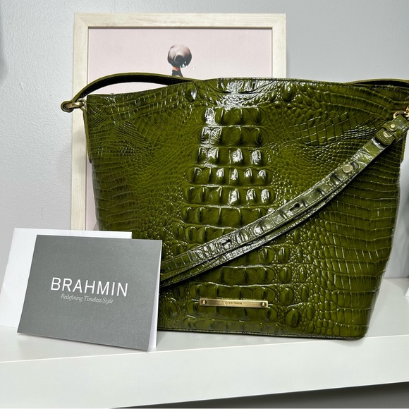 ❌SOLD❌Brahmin Small Harrison Chive Melbourne Hobo - Picture 11 of 14